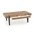 Стол журнальный HALMAR TULUZA орех медовый/черный, 120/55/41